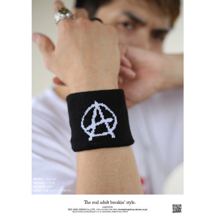 リストバンド 【BS WR[品番：HKHM0004821]｜本格派大人のB系 （ホン