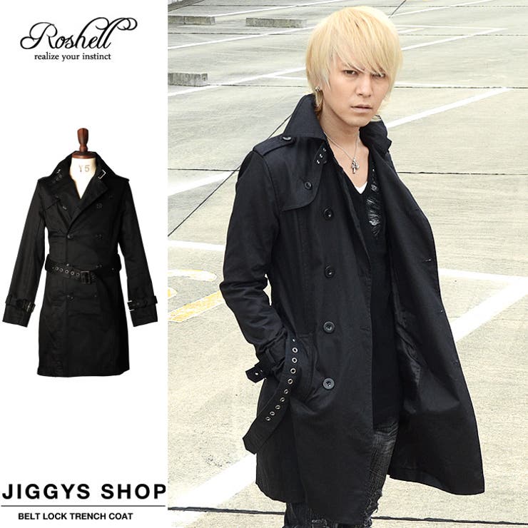◇Roshell(ロシェル) ベルトロック トレンチコート◇お兄系[品番