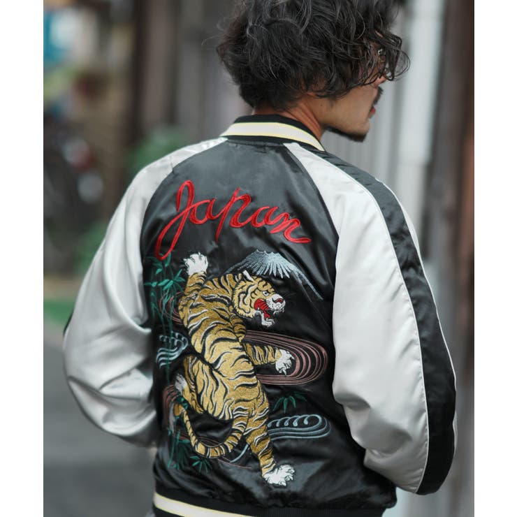 スカジャン メンズ 虎刺しゅう[品番：IP000006263]｜improves（イン