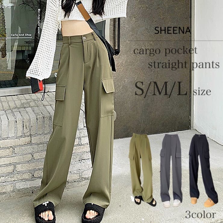 さらテロカーゴポケットパンツ 秋 冬 韓国 韓国ファッション パンツ