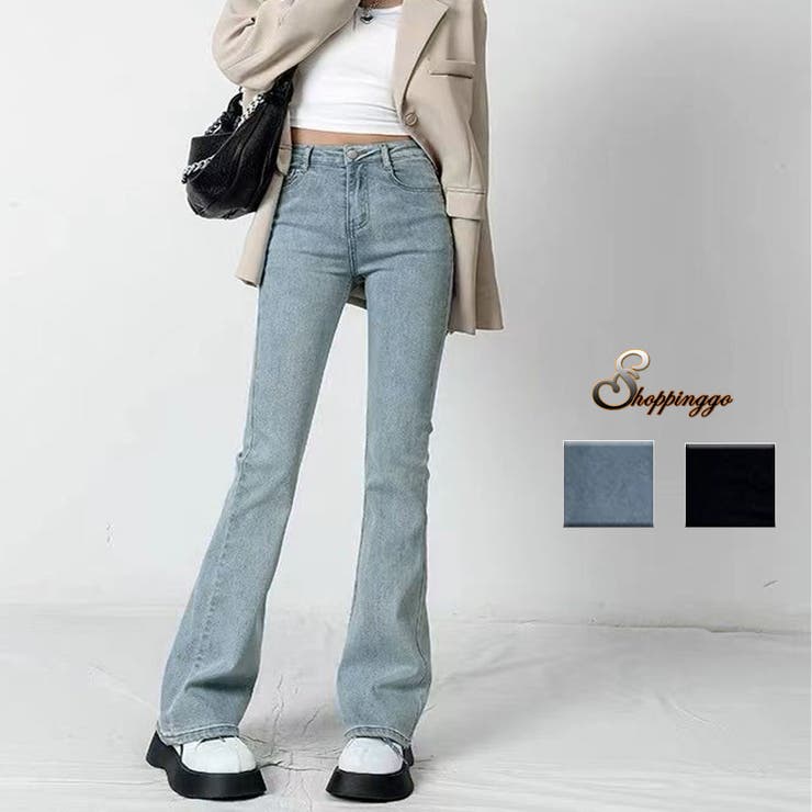 フレアパンツ デニム ジーンズ[品番：JRKW0002965]｜shoppinggo