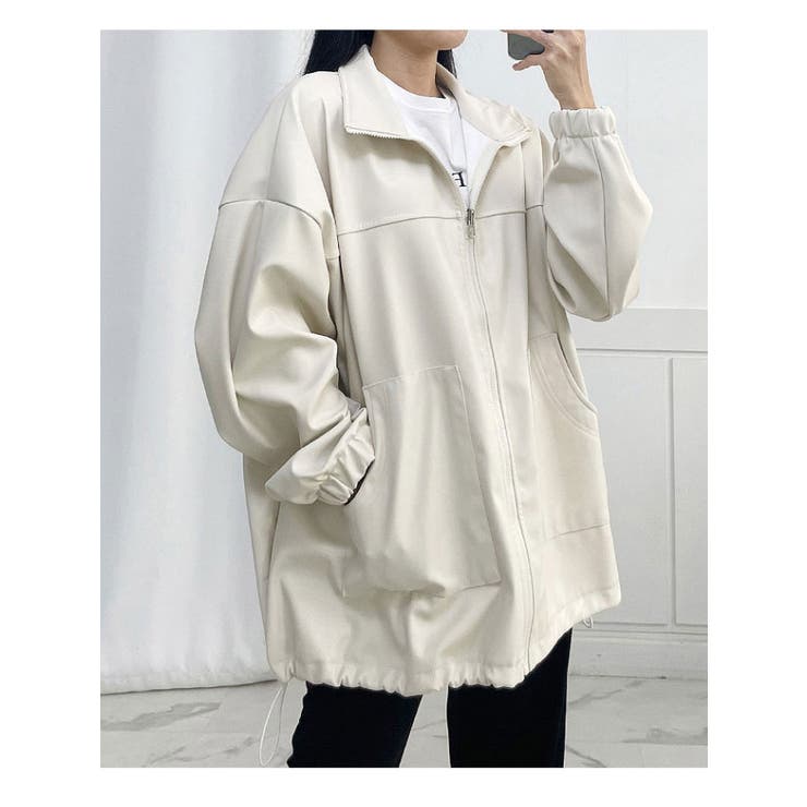 オーバーフィットレザージャケット レディース Y2K[品番：KH000012828