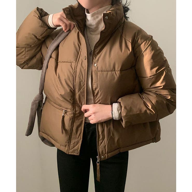 ダウンジャケット ハイネックダウン ショート丈ダウン[品番