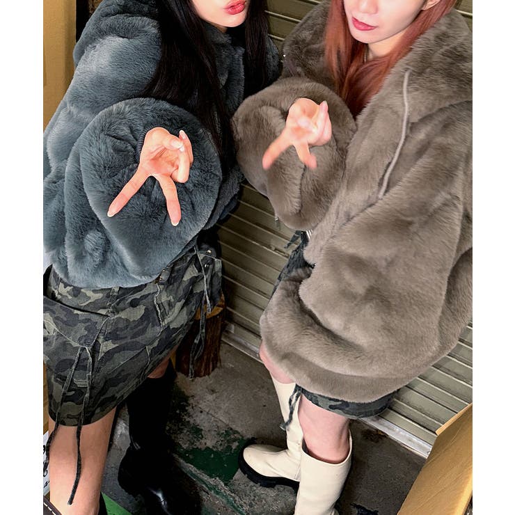 エコファー ブルゾン ふわふわ[品番：KH000015170]｜VIVID LADY