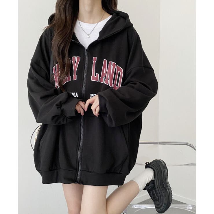 裏起毛 ジップアップパーカー 長袖[品番：KH000015090]｜VIVID LADY