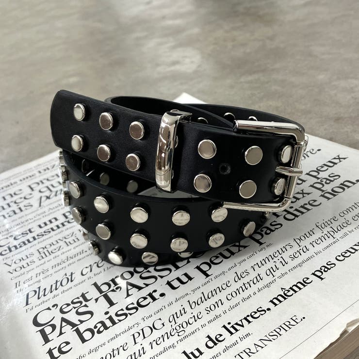 Wスタッズベルト[品番：NHGW0005606]｜non-hedge （ノンヘッジ）の