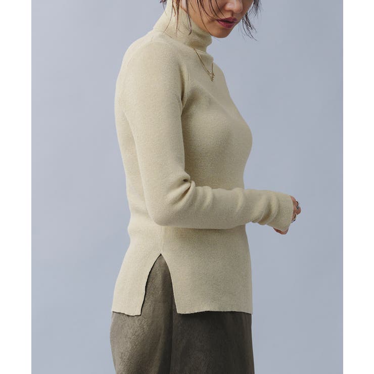 RASW]ラメリブタートルネックニット ラメ リブ[品番：PRTW0005049