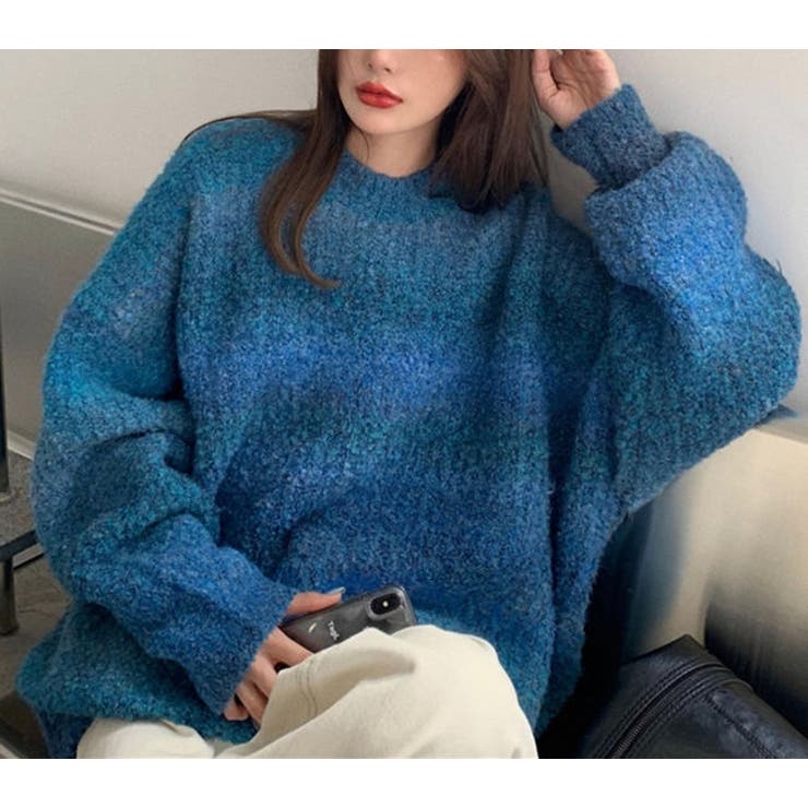 ニットセーター レディース グラデーション[品番：PSBA0000944