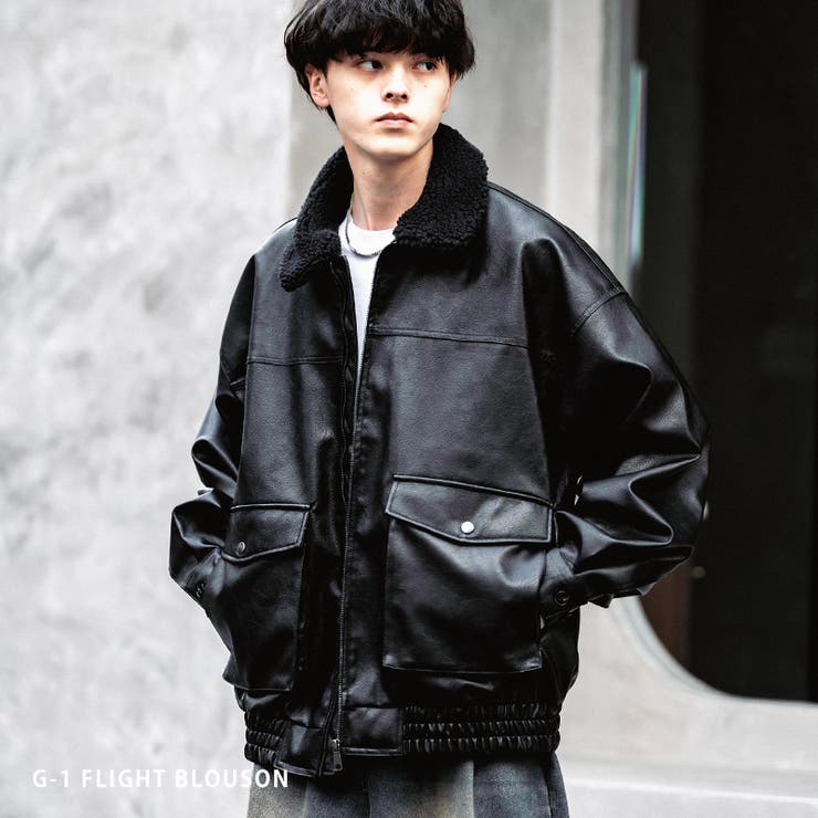 ブルゾン フライトジャケット 襟ボア[品番：OE000008218]｜Rocky