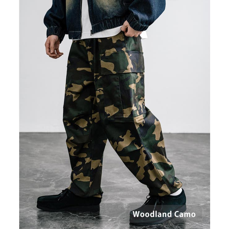 ワイドカーゴパンツ 迷彩 ペイズリー[品番：OE000008458]｜Rocky