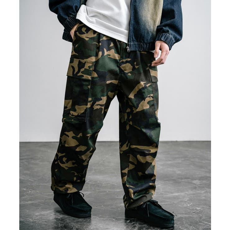 ワイドカーゴパンツ 迷彩 ペイズリー[品番：OE000008458]｜Rocky