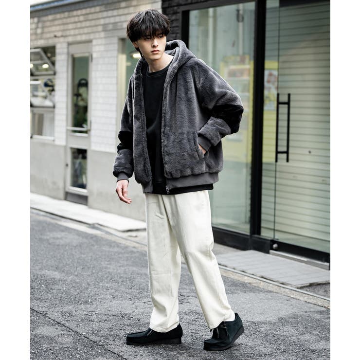 ブルゾン フェイクファー ジップパーカー[品番：OE000007725]｜Rocky