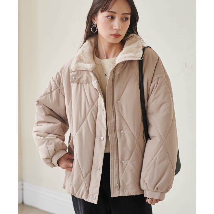 ダイヤキルトスタンドカラーブルゾン[品番：RANW0000030]｜RANAN