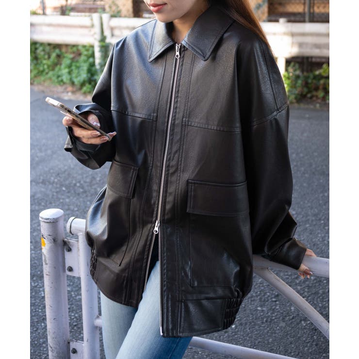 ヴィンテージライクPUフライトジャケット[品番：WG010093042]｜WEGO