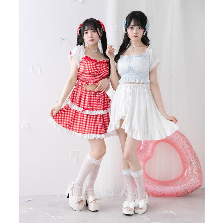 6wayフリルリボン水着 量産型 地雷系 夢展望[品番：YU000047422