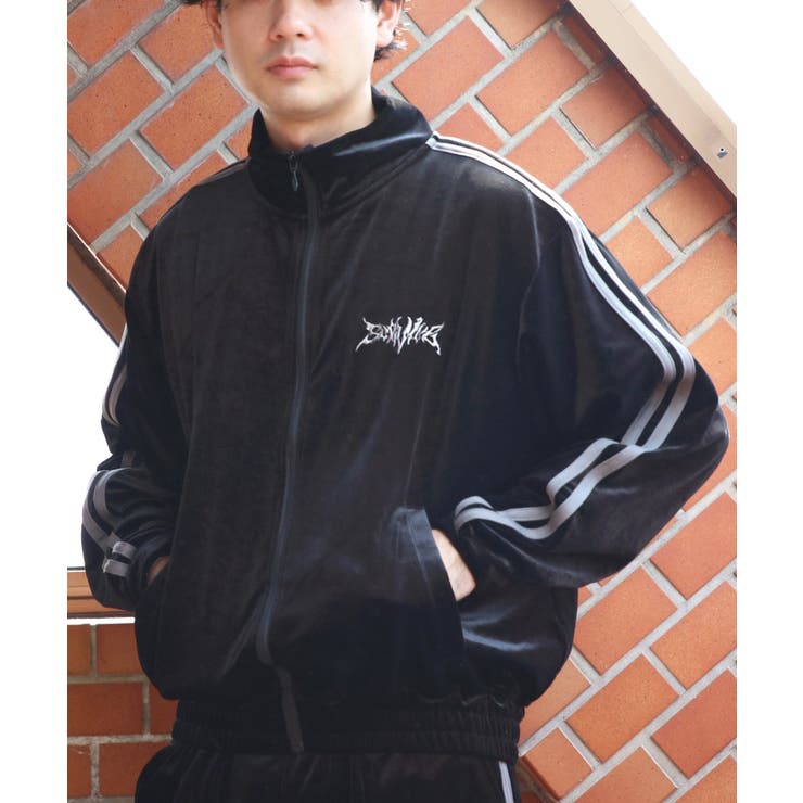 ベロアトラックジャケット メンズ ジャージ セットアップ [品番