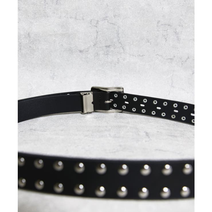 スタッズベルト メンズ ベルト レザー 革 スタッズ 2連 二連 [品番