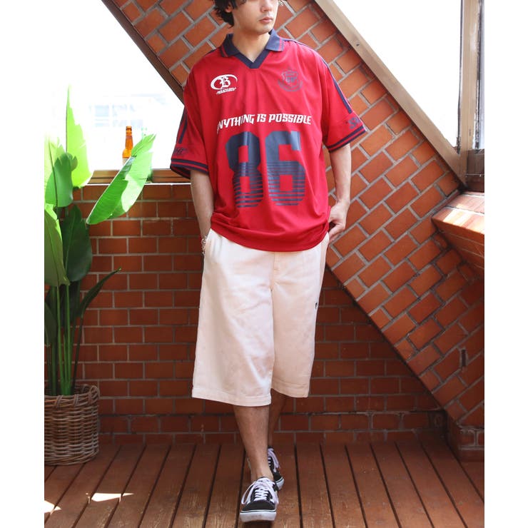 スポーツデザインサッカーTシャツ Tシャツ 半袖 ゲームシャツ[品番