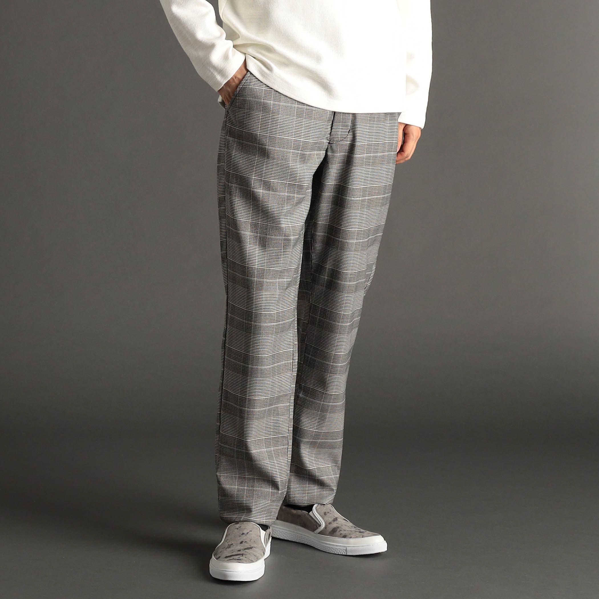 グレンチェック ワイドパンツ[品番：NICW0006082]｜NICOLE（ニコル）の