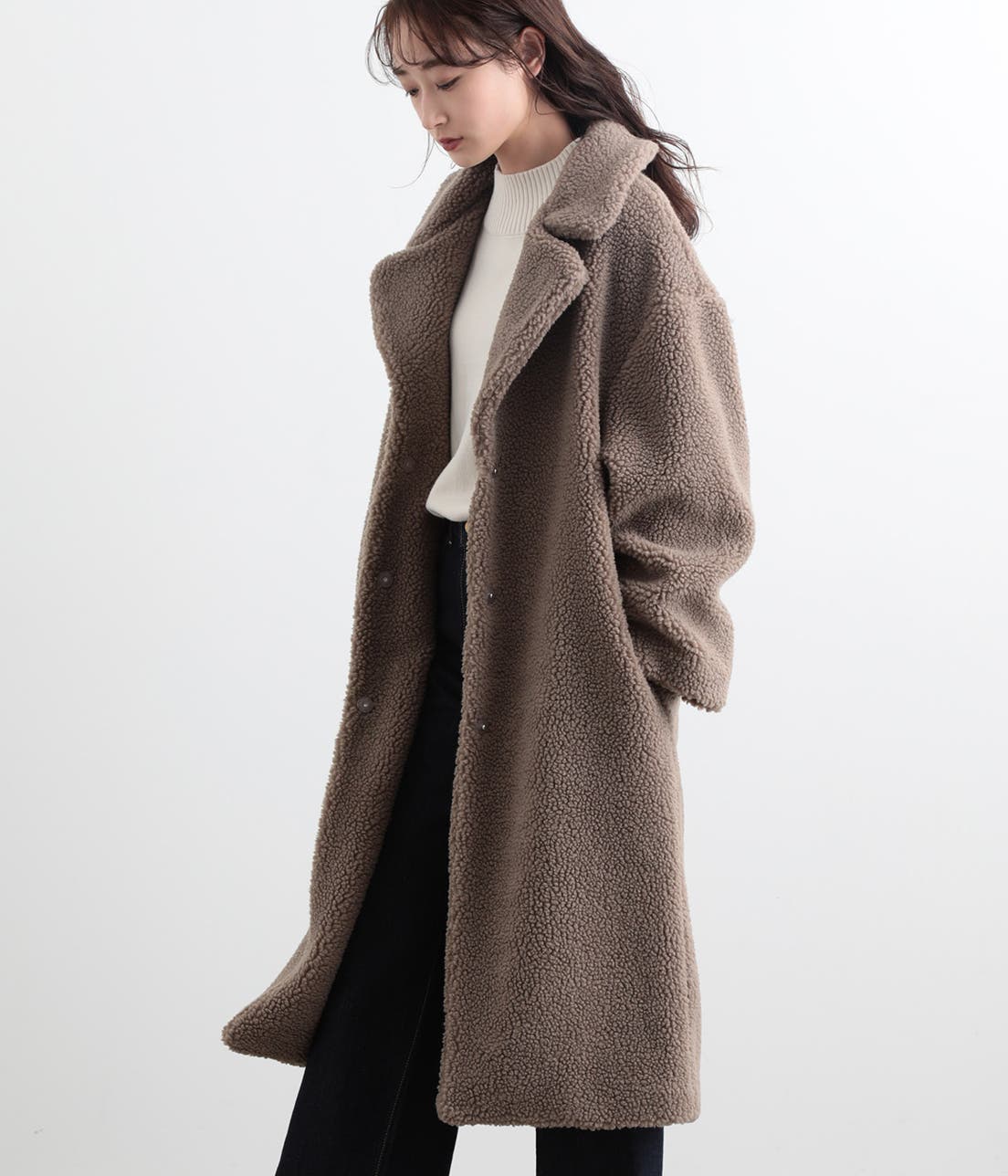 ボアロングコート[品番：VISW0006048]｜VIS （ビス ）のレディース