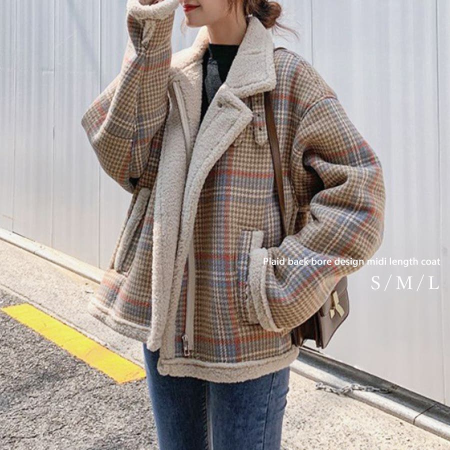 ジャケット ボア チェック柄[品番：ZI000003866]｜IRADOWL（アイラ