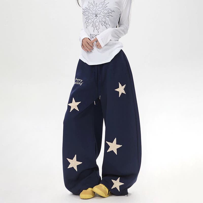 甘辛系ガールズ☆レトロ 星刺繍ワッペン スポーツ系 ストリート