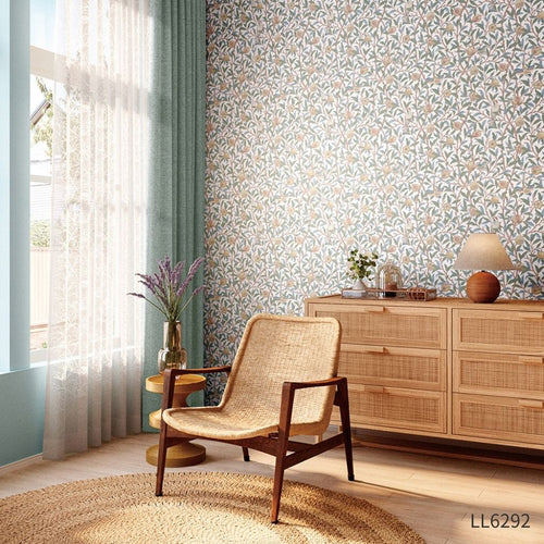 Swirling Daisies-スワーリング・デイジー｜LL6297｜のり付き壁紙