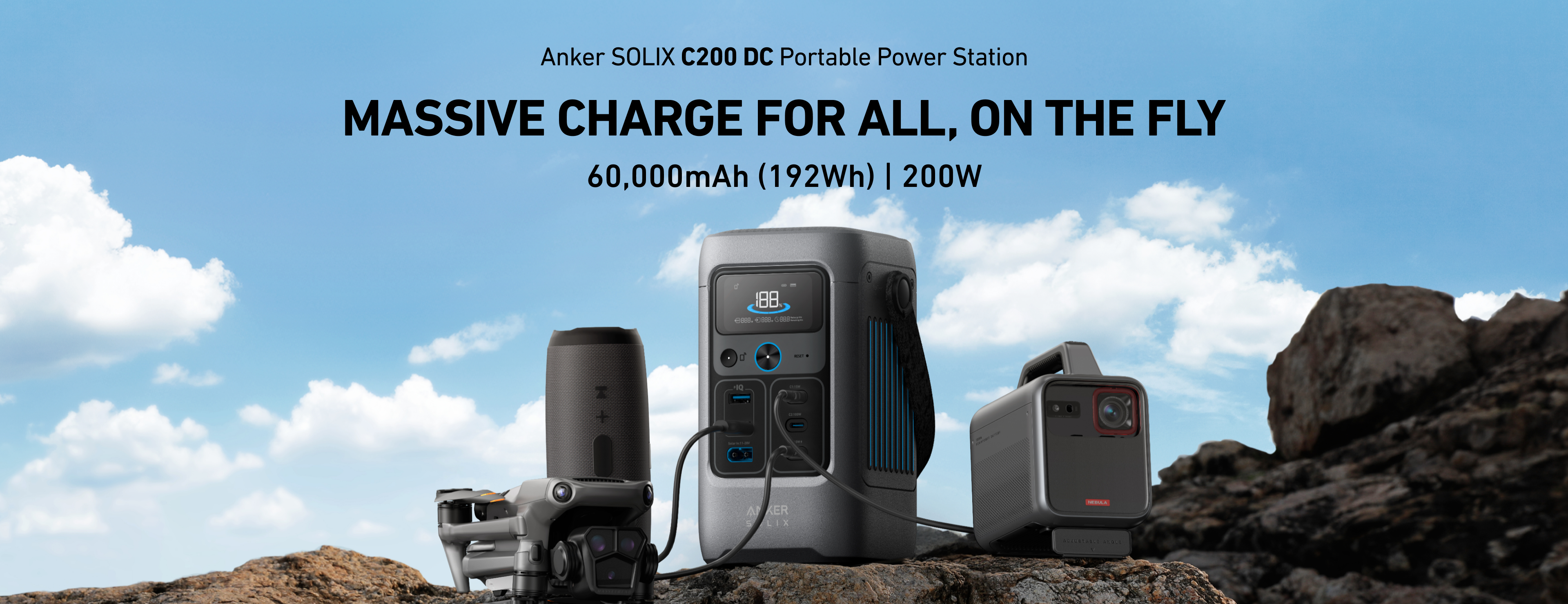 Anker SOLIX C200 DC Portable Power Station 200W - Anker SOLIX US