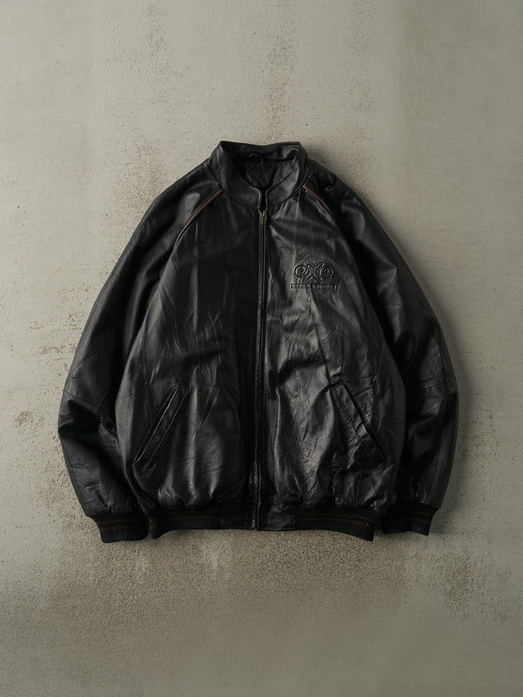 Vintage Y2K Black Volcano Leather Jacket (M) – Rebalance Vintage