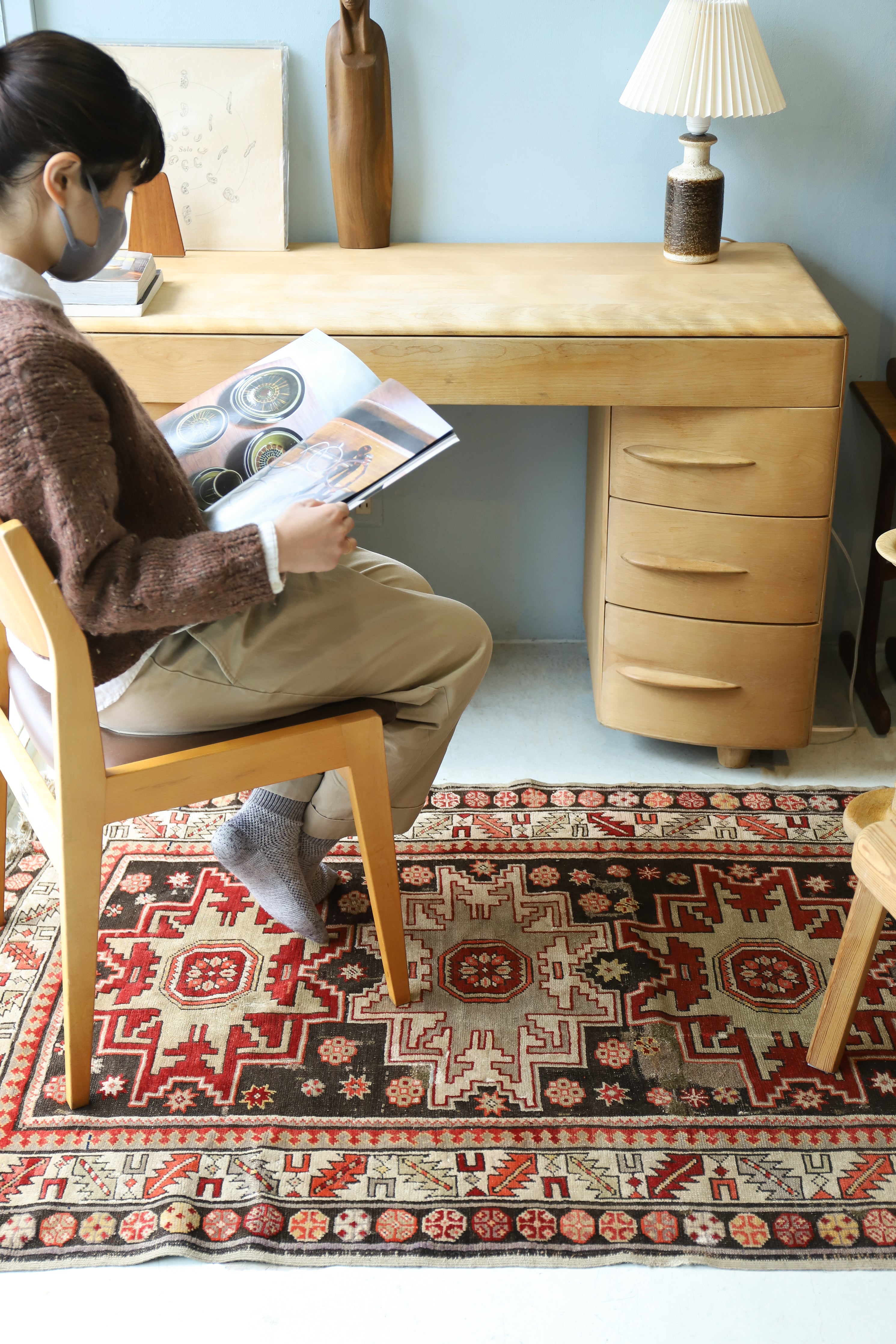 オールドキリム ペルシャ絨毯 ラグ カーペット 敷物 ヴィンテージ