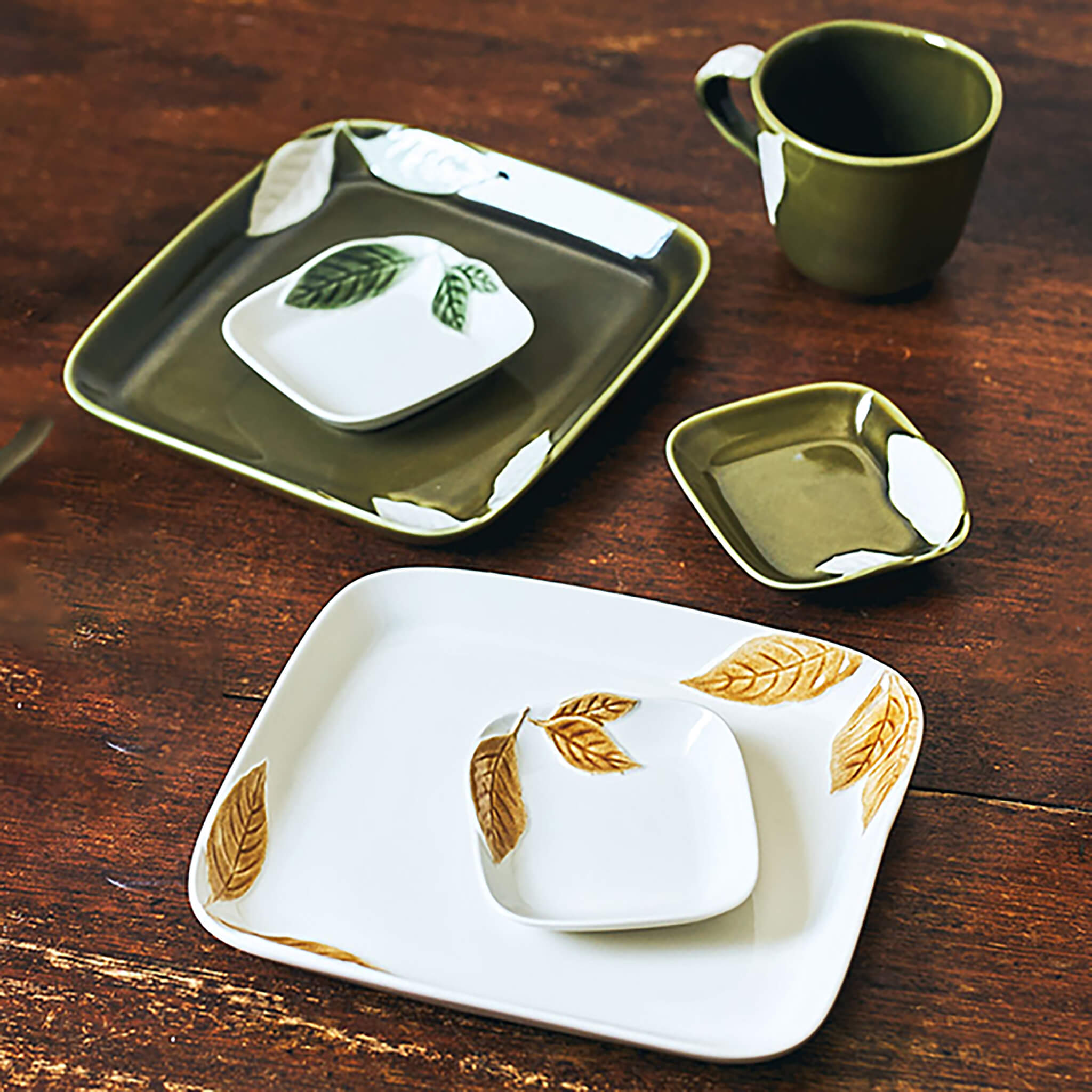 コノハ 角プレートS 10cm | aito製作所 | 美濃焼・瀬戸焼を中心とした