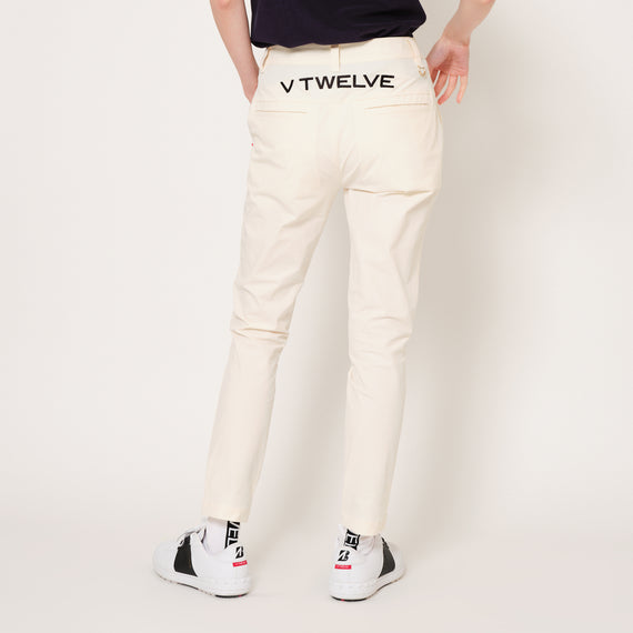 V TWELVE LUX ホワイト スリムフィットパンツ L V TWELVE ホワイト