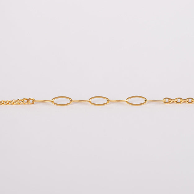 K18「ミックスチェーン」ブレスレット｜【オレフィーチェ】Orefice