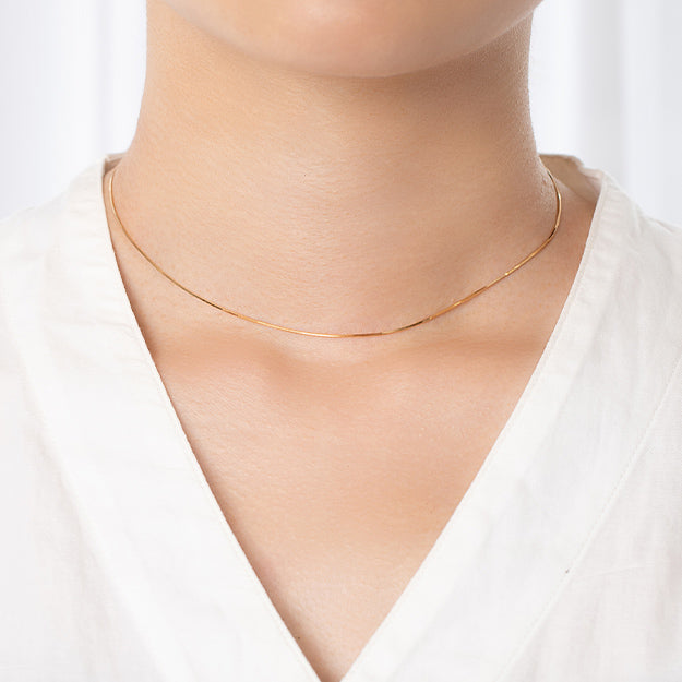 K18/Pt「ストローチェーン」ネックレス｜【オレフィーチェ】Orefice