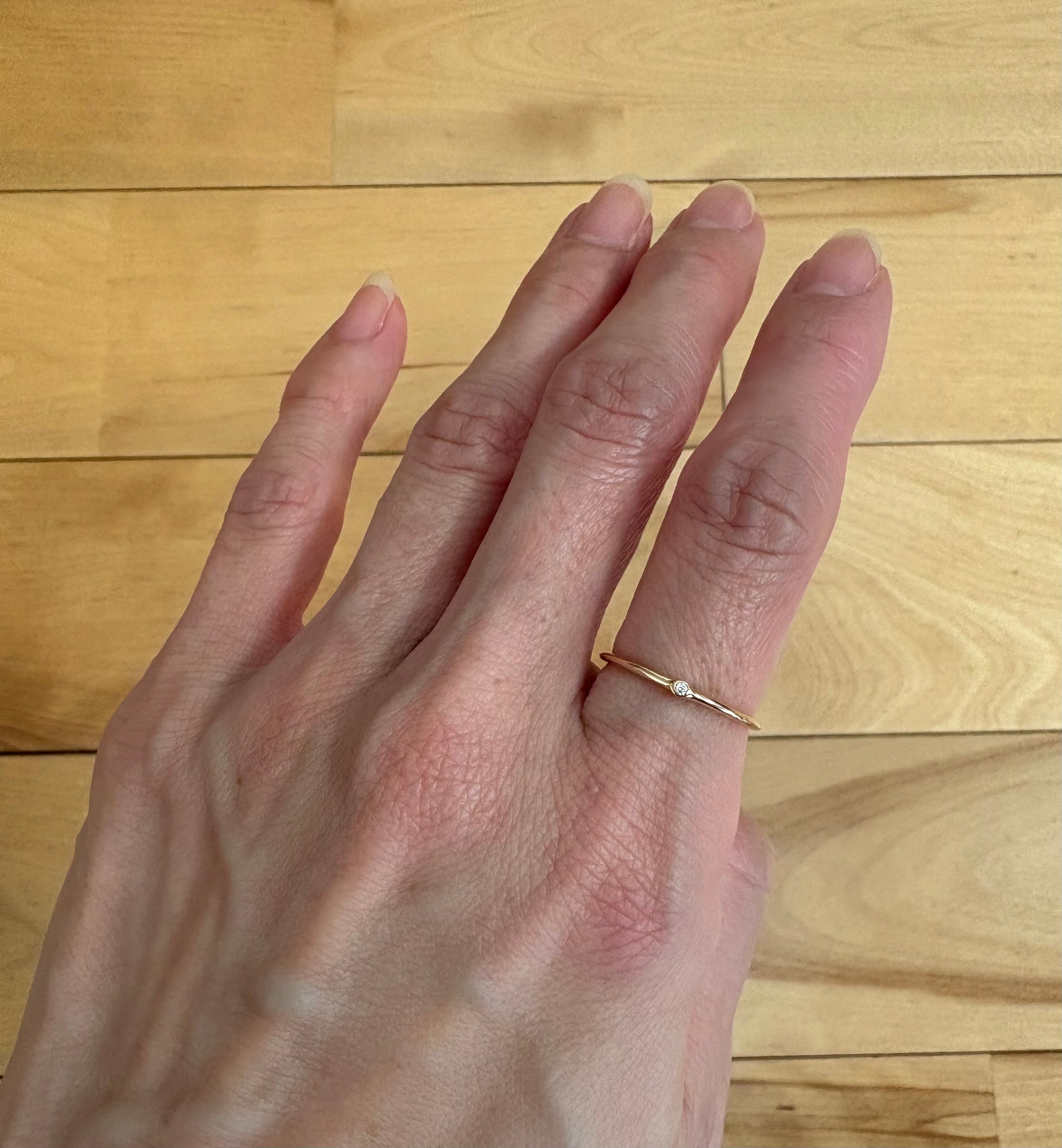 K18/Pt「ダイヤ ジェマ」リング ー イエローゴールド