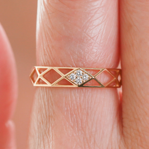 K18「ミランダ ワイド」リング｜【オレフィーチェ】Orefice