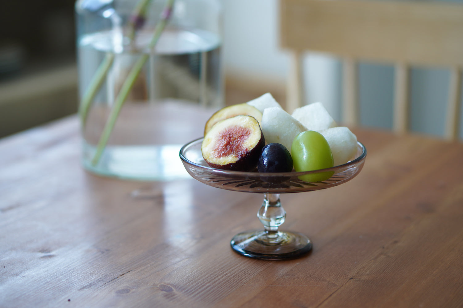 紫ガラスのコンポート皿【翁再生硝子工房】 – LILOCLE(リロクル