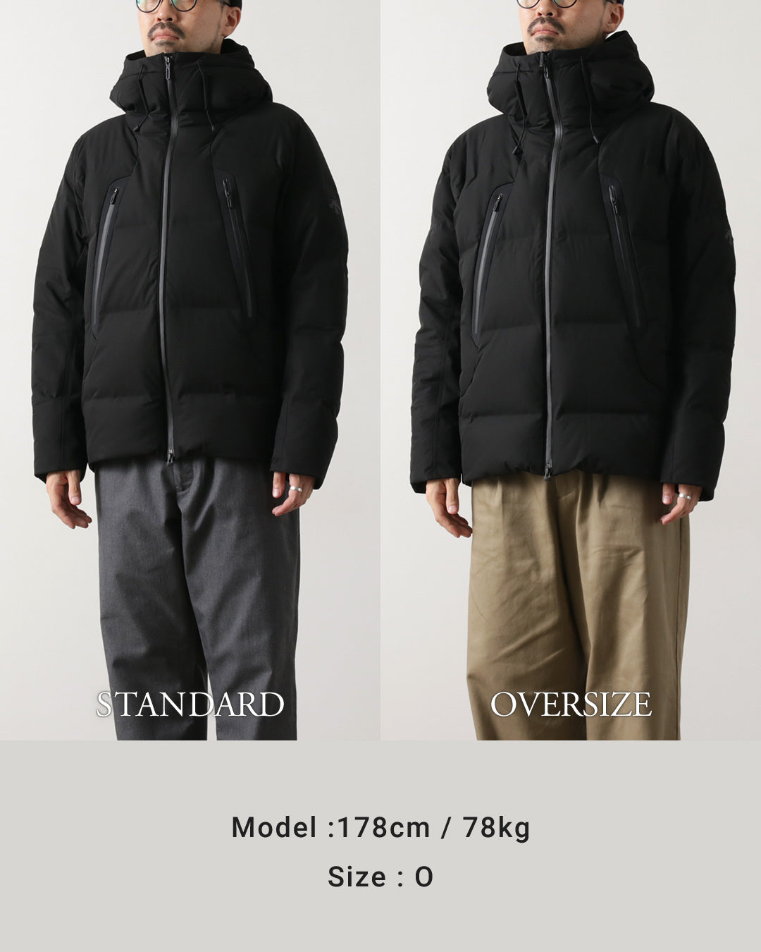 水沢ダウン】デサントのマウンテニア vs オーバーサイズモデル サイズ