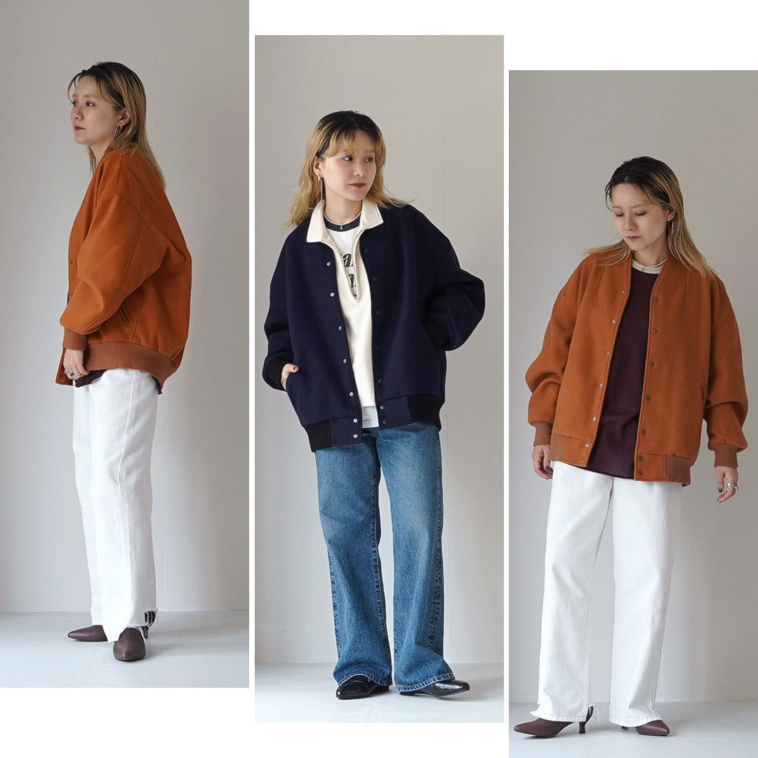 KHA:KI（カーキ） カラーレス バーシティージャケット / レディース