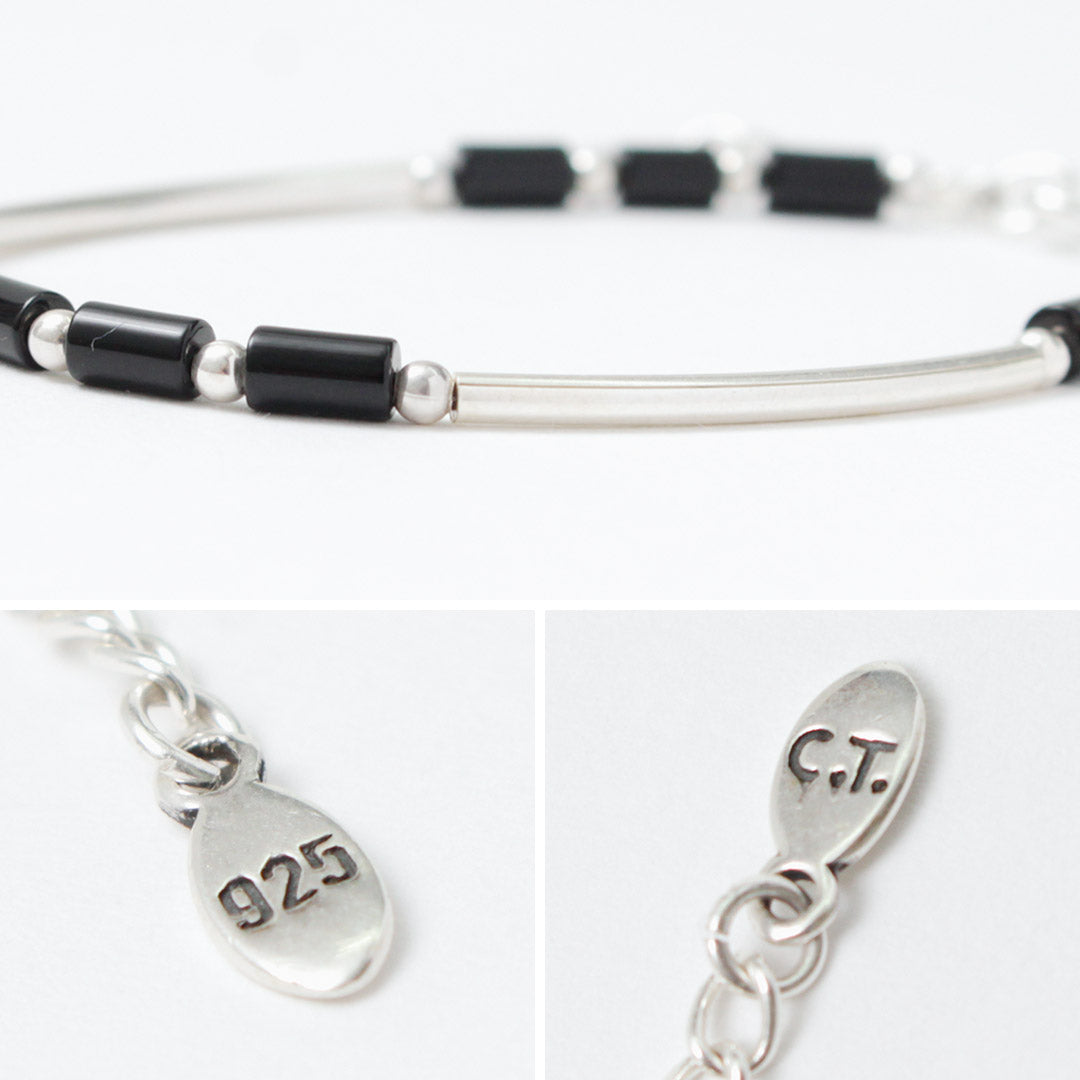 CHALISA T..（チャリッサ・ティー） ブラックオニキス チューブビーズ