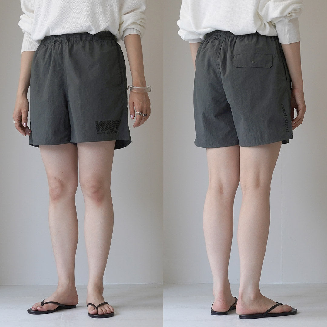 KHA:KI（カーキ） Q.D. ナイロン ショーツ WAVY / レディース ハーフ