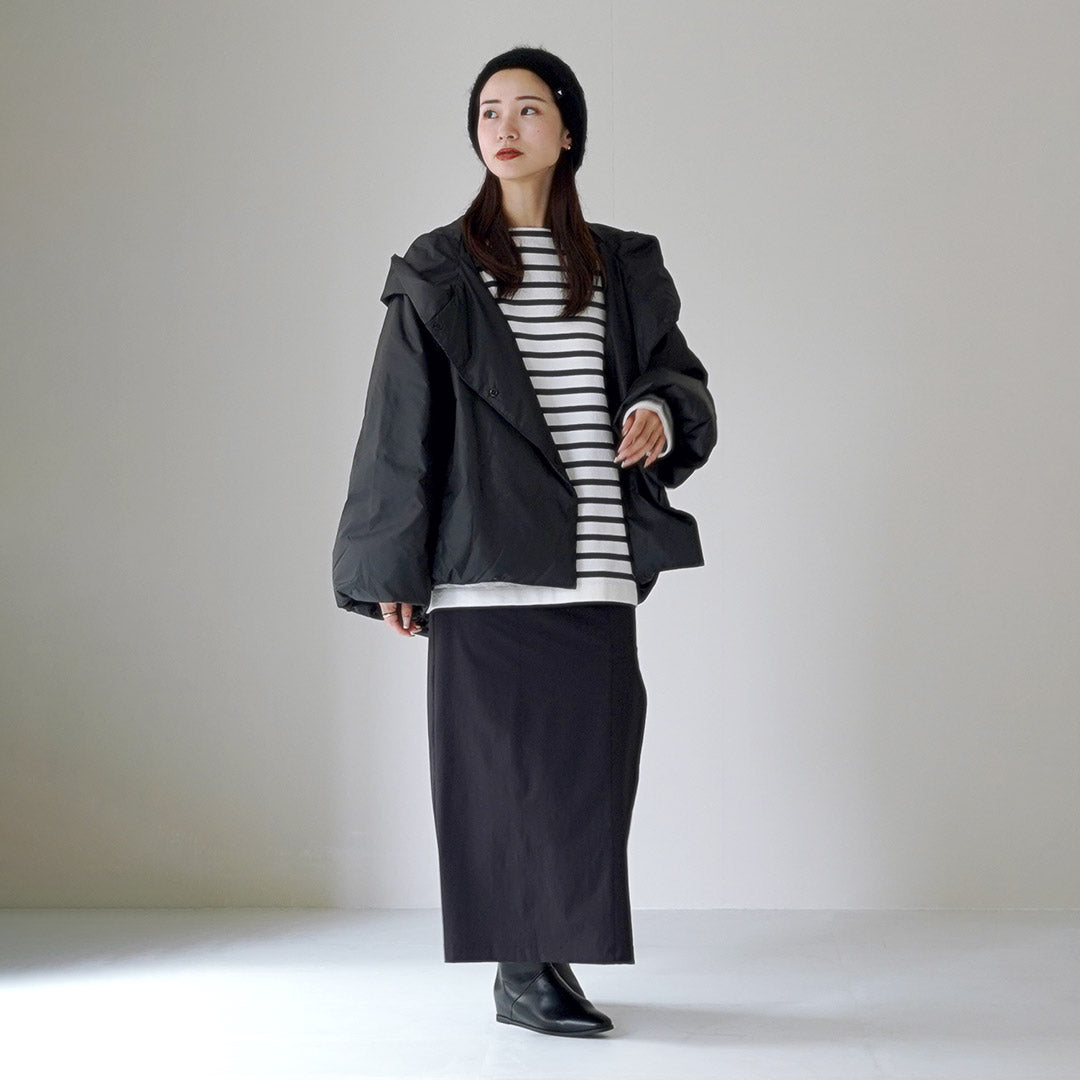 mizuiro ind（ミズイロインド） フード ショートダウン / レディース