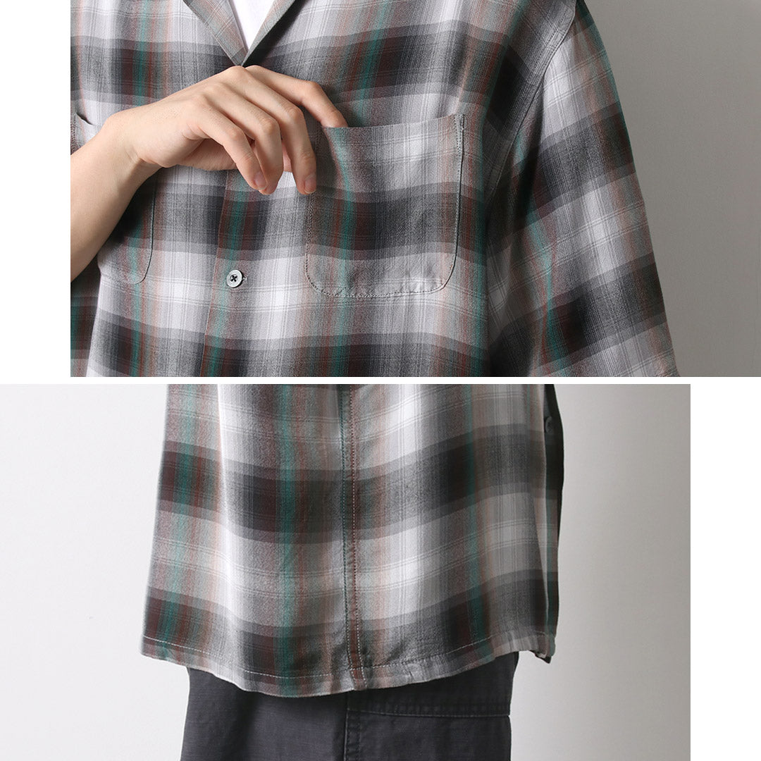 TOWNCRAFT（タウンクラフト） 60s オンブレー レーヨン ループカラー