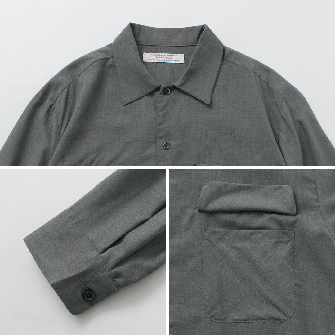 ROCOCO（ロココ） トロピカルウール オープンカラーシャツ / サマー