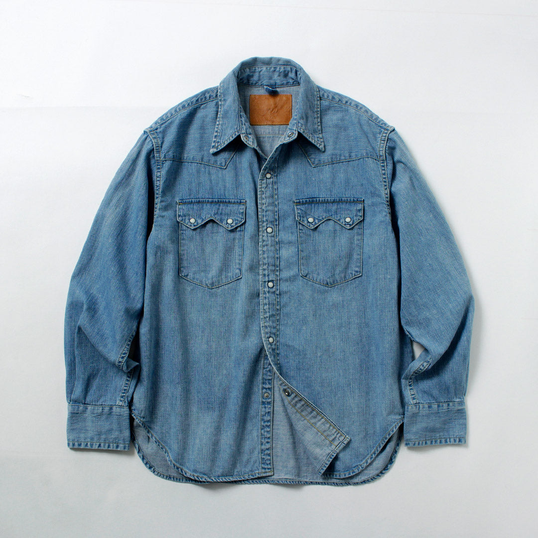 REMI RELIEF（レミレリーフ） 8.5oz デニムウエスタンシャツ ノコギリ