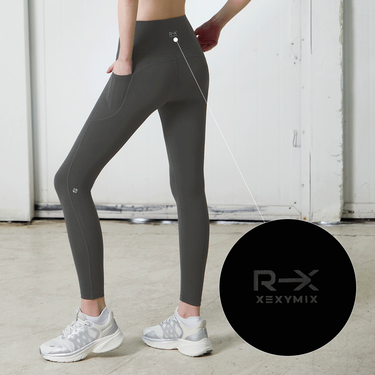 RX BLACK LABEL シグネチャー360N マルチポケット付き 9分丈 レギンス