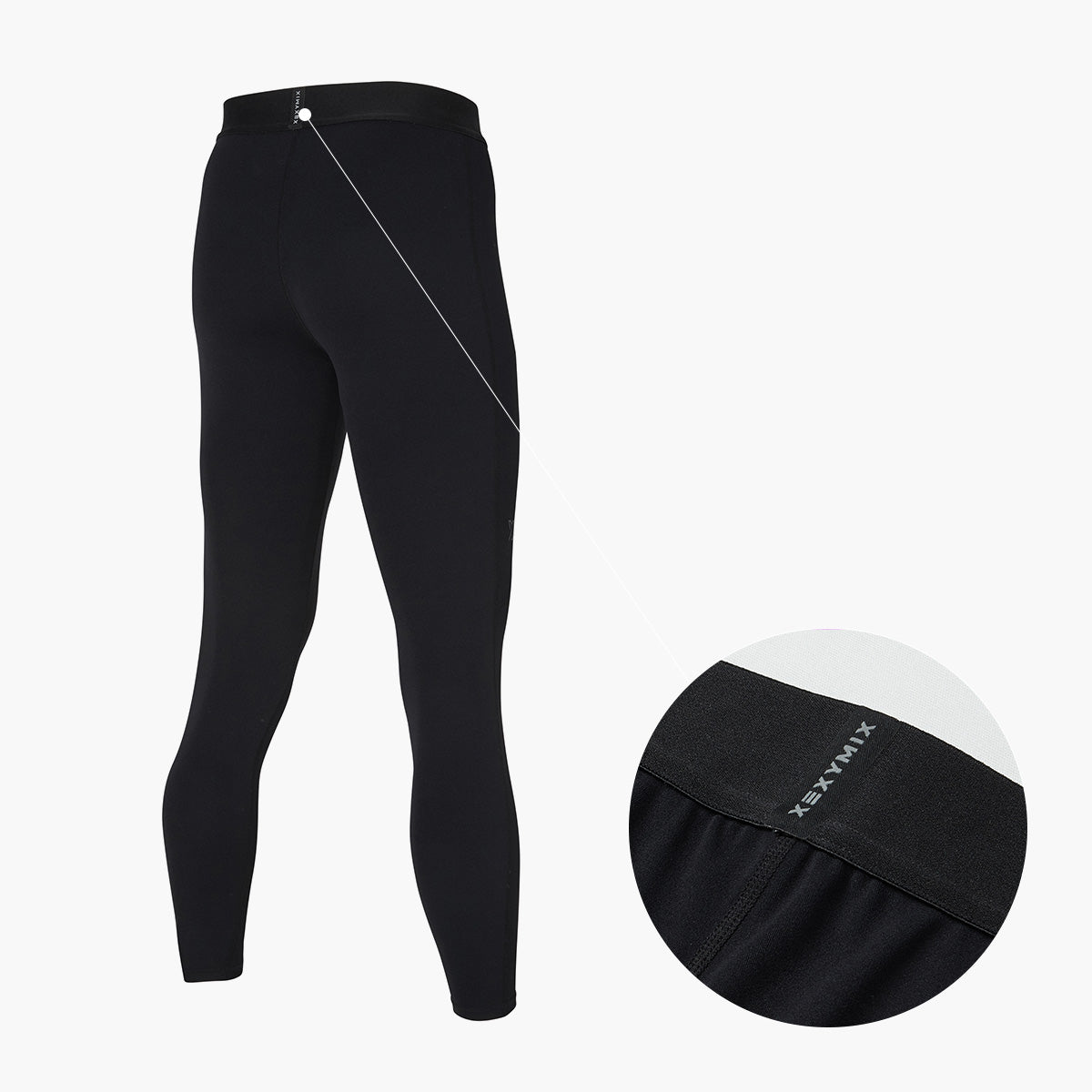 XEXYMENS XP2173G BLACK LABEL SIGNATURE 300N メンズレギンス - ブラック