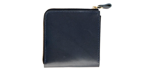 ガバっと開く小さいL字ファスナー財布。収納に合わせて最適化する