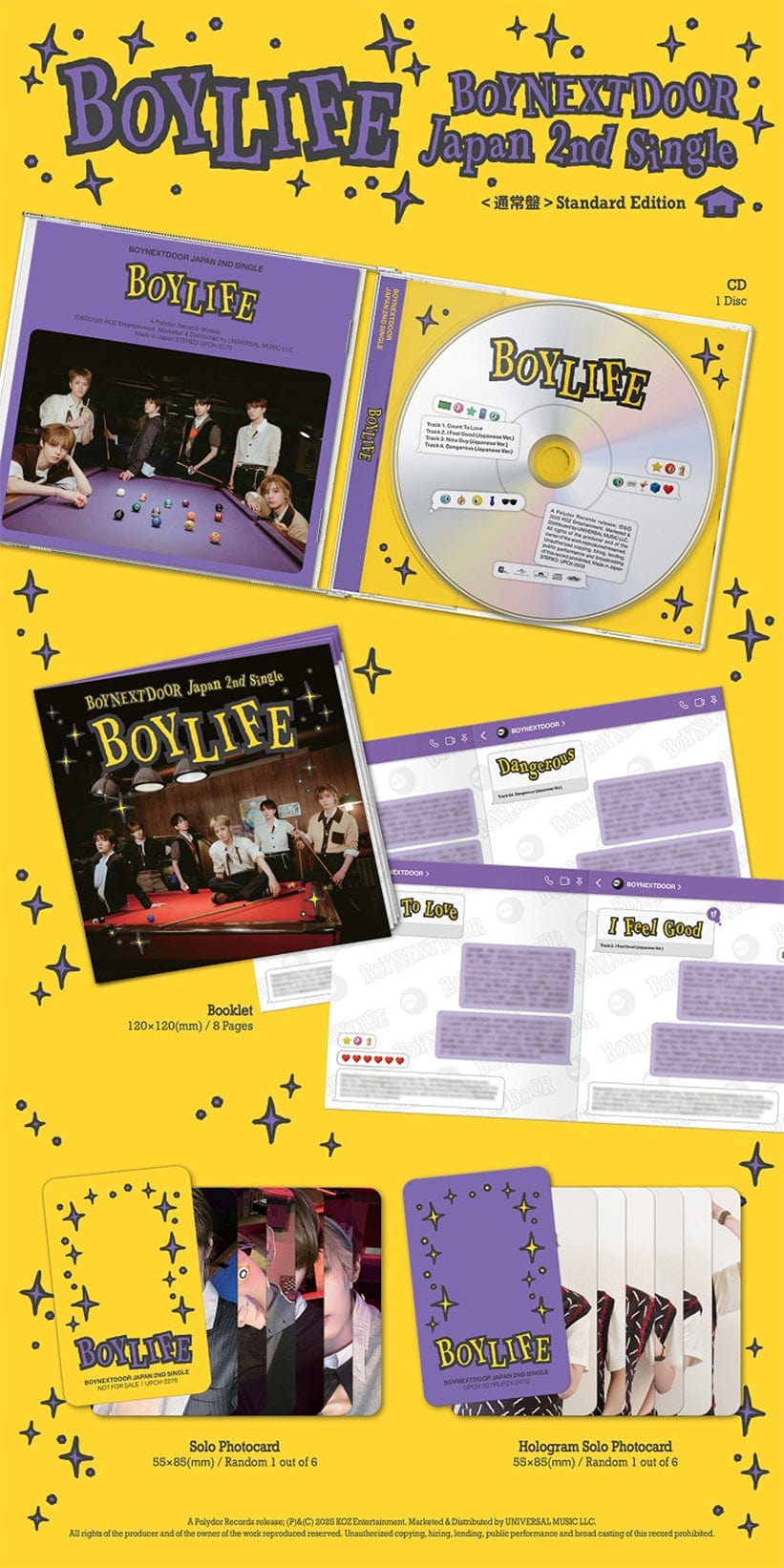 BOYNEXTDOOR - JAPAN 2nd Single BOYLIFE Standard Edition