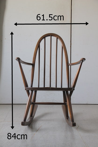 アーコール社チョコレートカラーのロッキングチェア（椅子） イギリス